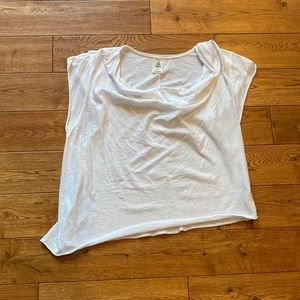 Free People “We the Free” White Tshirt, Sz L, Like New